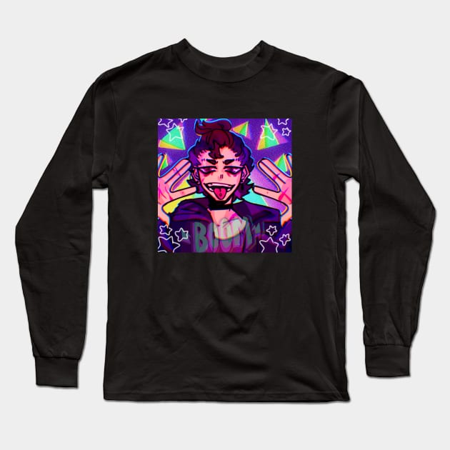 Neon Chaos Long Sleeve T-Shirt by SpaceKermit